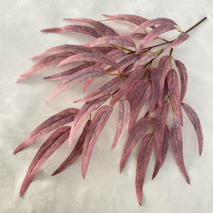 Creanga cu frunze artificiale WILLOW, Roz aramiu, 63cm [4]