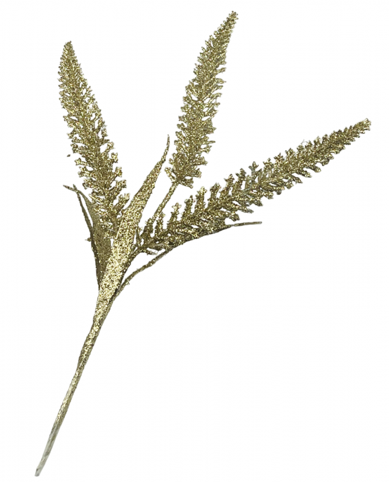 Creanga decor Craciun BRIGHT, Auriu, 50cm [1]