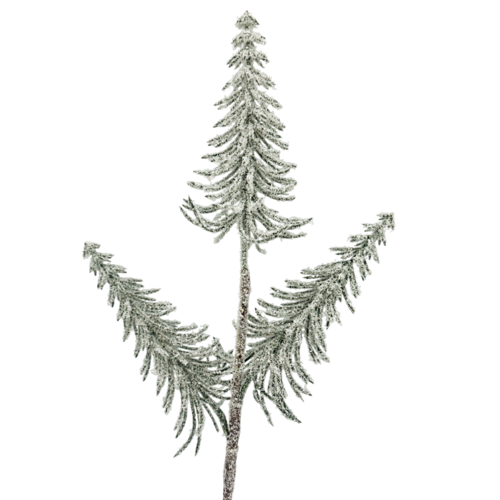 Ramură decorativă brad cu zăpadă artificială FROSTY, Verde, 55 cm [2]