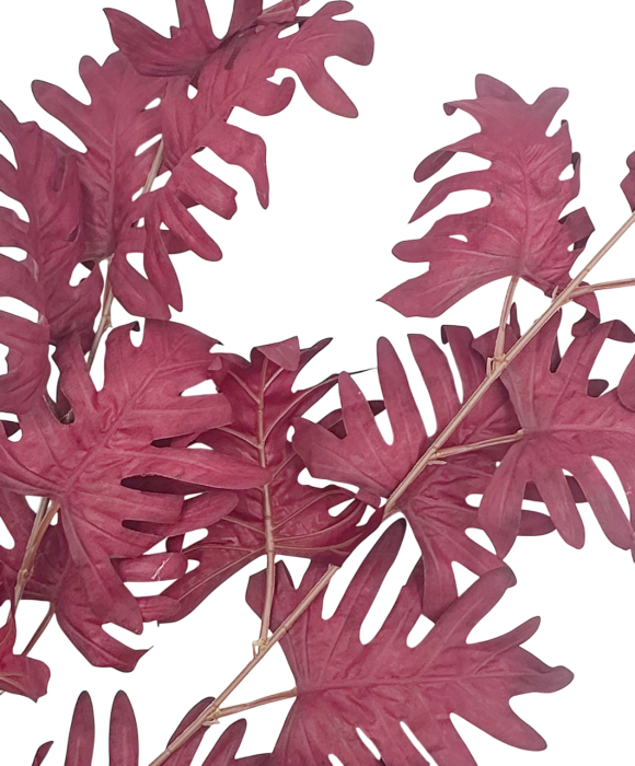 Creanga decorativa cu frunze AUTUMN - Burgundy [2]