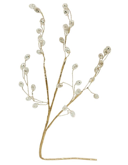 Ramură decorativă aurie cu bobițe cristaline [1]