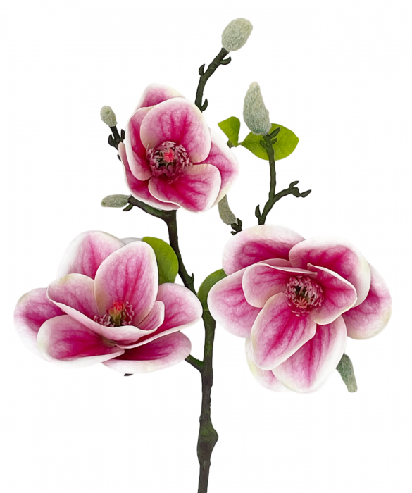 Magnolie artificiala OPULENCE, Magenta, 50cm [1]