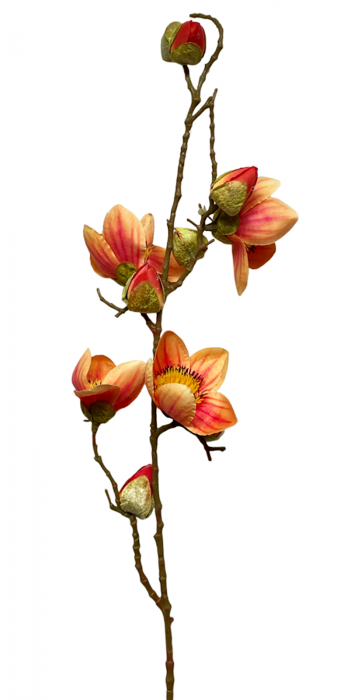 Magnolie artificiala BEAUTY, Roz coral, 100cm [3]