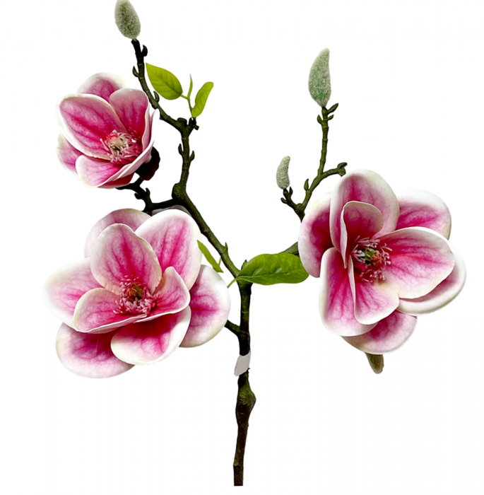 Magnolie artificiala OPULENCE, Magenta, 50cm [4]