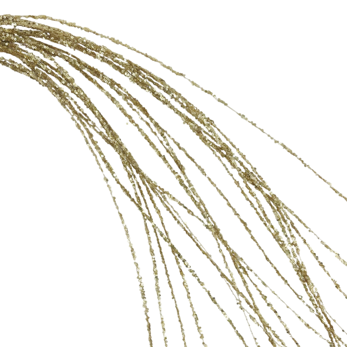 Ramură decorativă cu fire subțiri și sclipici JANIS, Auriu, 65cm [2]