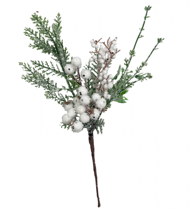 Ornament Craciun FREEZY, Alb, 30cm [1]