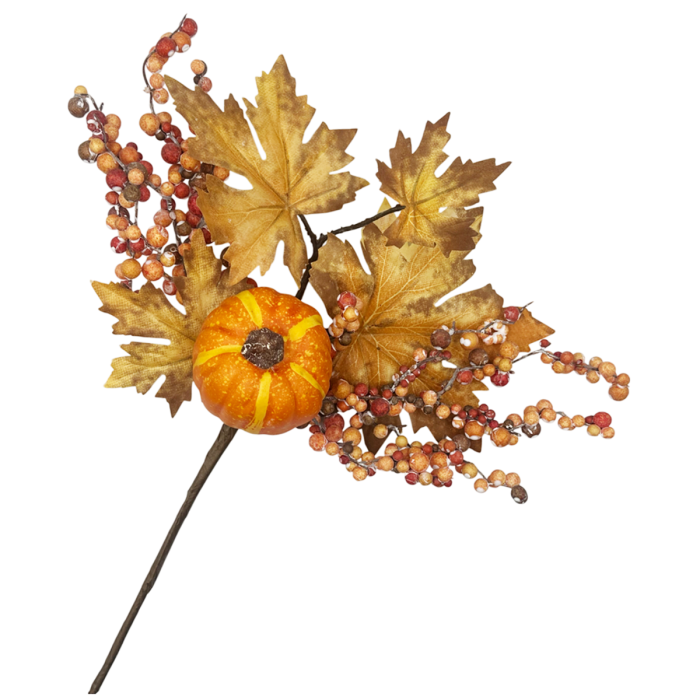 Crenguta Decor de Toamna HARVEST, Portocaliu, 40cm [1]