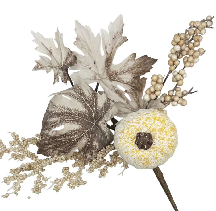Crenguta Decor de Toamna HARVEST, Alb, 48cm [2]