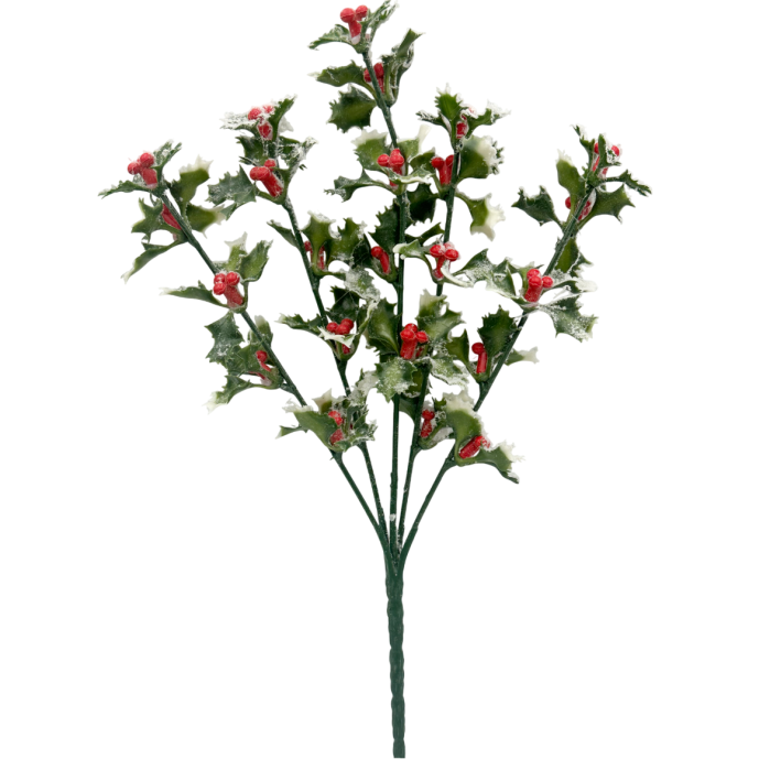 Crenguta decorativa cu frunze si fructe rosii ninse ILEX [1]