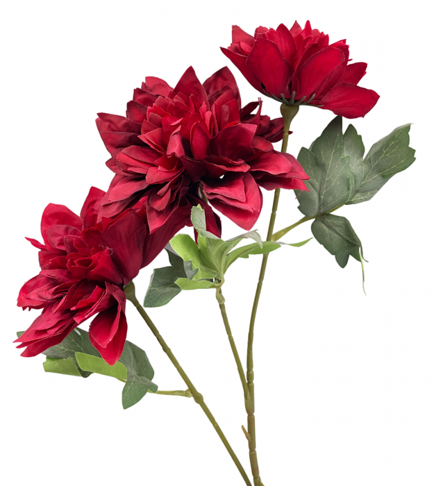 Crizantema artificiala BEAUTY, Burgundy, 75cm [1]