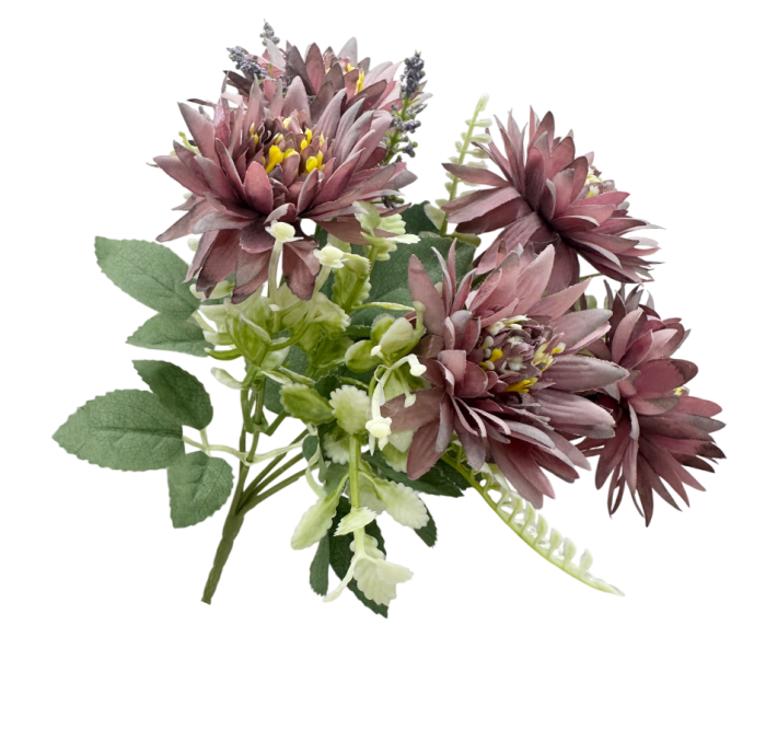 Crizanteme artificiale DARLA, Mov, 30cm [2]
