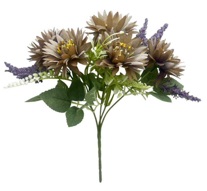 Crizanteme artificiale DARLA, Mov prafuit, 30cm [1]