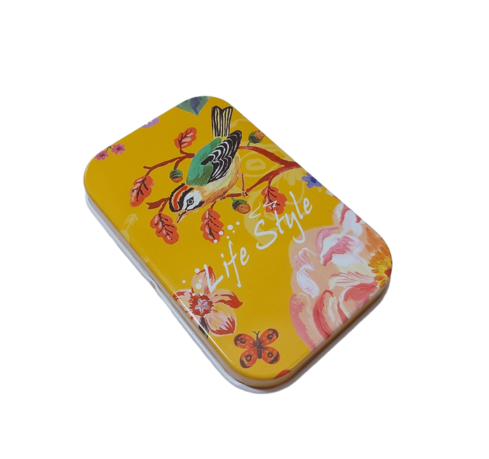 Cutie metalica HAPPY FLOWERS, 9x6x2cm [5]