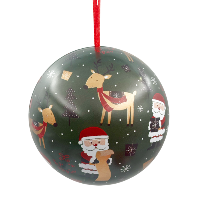 Cutie metalica pentru dulciuri - Glob de Craciun JOY [1]