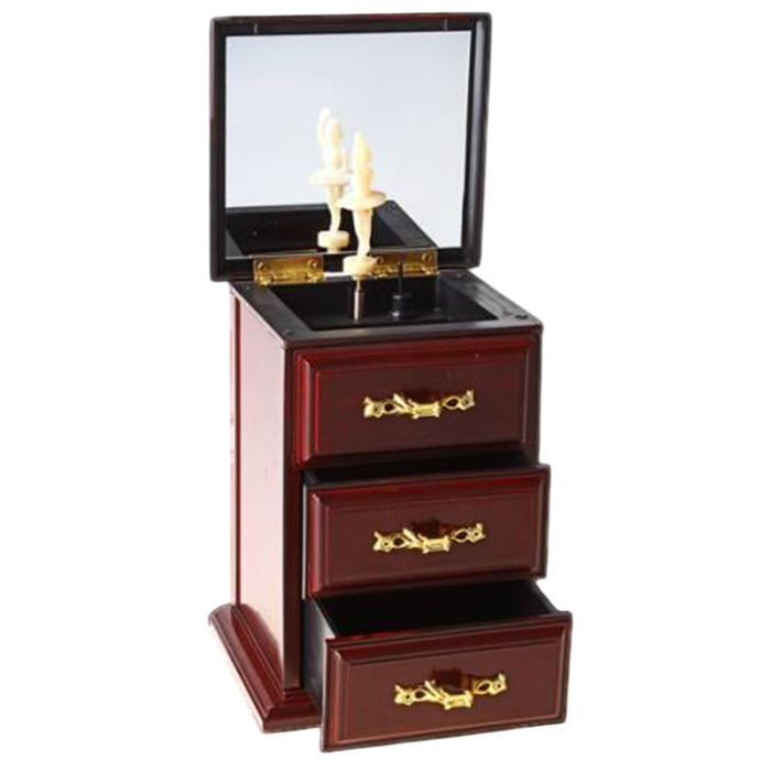 Cutie Muzicală cu Balerină Rotativă, Oglindă și Sertare GRACE [1]