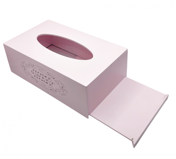 Cutie pentru servetele HOME, Roz, 25x14x9cm [4]