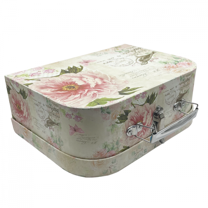 Cutie de cadou tip valiza ROSA, 20x16x8.5cm [5]