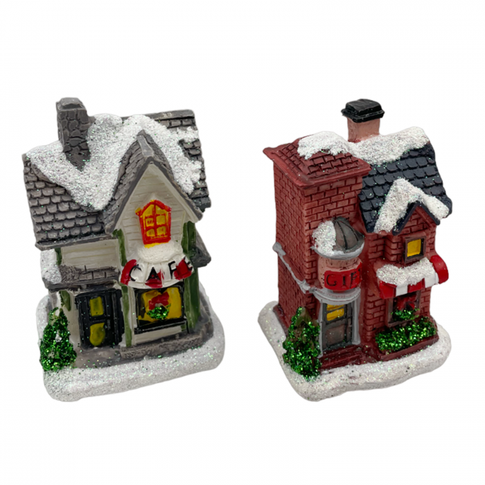 Decor Craciun Casuta cu lumina LED Gift Shop 4x8cm [2]