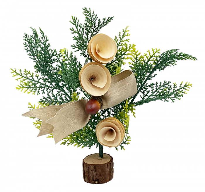 Decor Craciun cu brad si ghinda COUNTRY, 25cm [1]