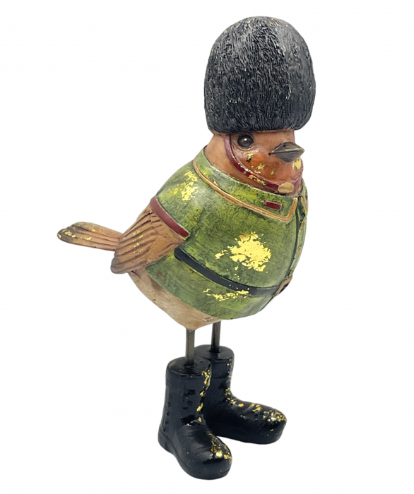 Decor Craciun Pasare ROBIN, Verde, 13cm [1]