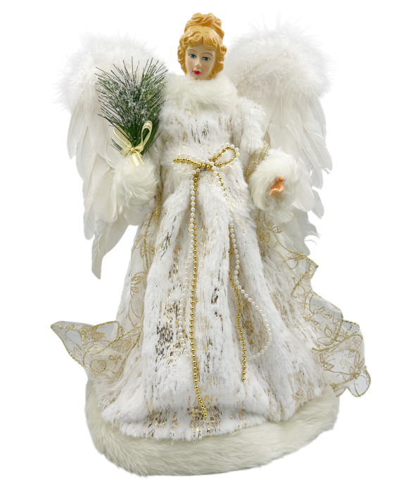 Decor Craciun - Varf de brad Inger CELESTE, Sampanie, 40cm [1]