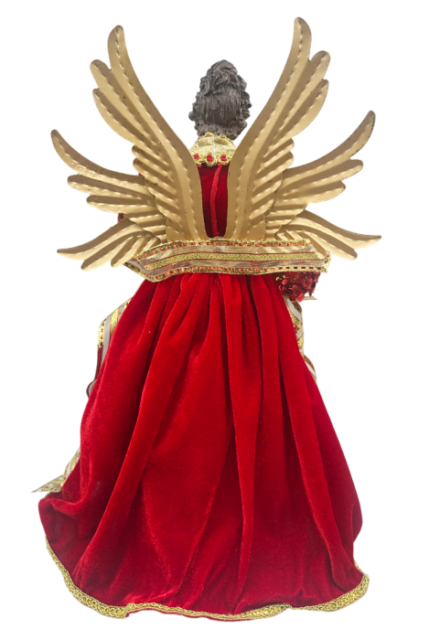 Decor Craciun - Varf de brad Inger CELESTE, Rosu, 45cm [2]