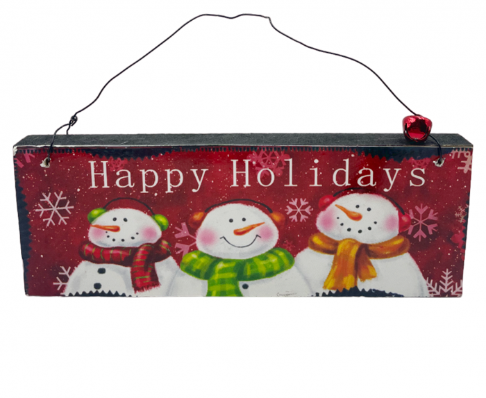 Decoratiune Craciun Happy Holidays 18x6cm [2]