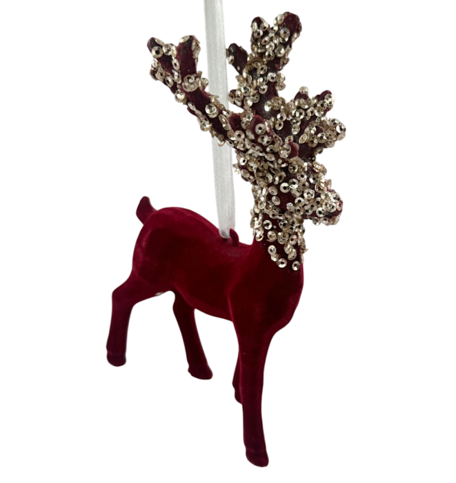 Ren decorativ din catifea bordo [2]