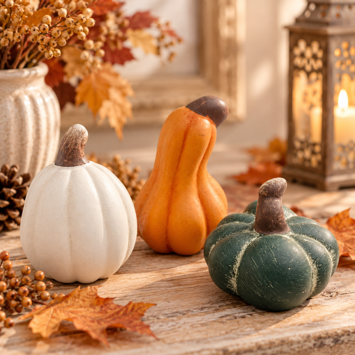 Dovleac decorativ de toamnă AUTUMN TRIO – Set 3 bucati [2]