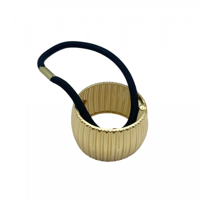 Elastic pentru par BRIGITTE cu inel, Auriu, 3cm [2]