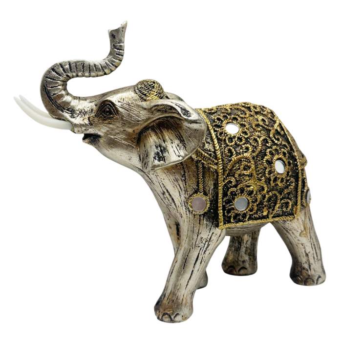 Elefant decorativ KAVI, Auriu, 16x16 cm [3]