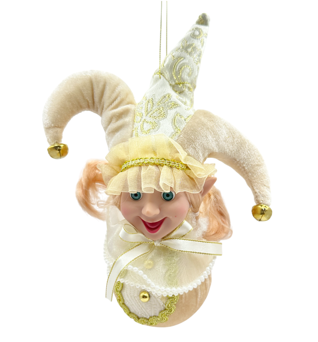 Elf decor brad Craciun MAGGIE, Roz, 25cm [2]