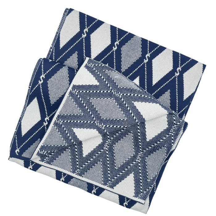 Esarfa barbati Casmir ARGYLE in carouri - bleumarin [2]