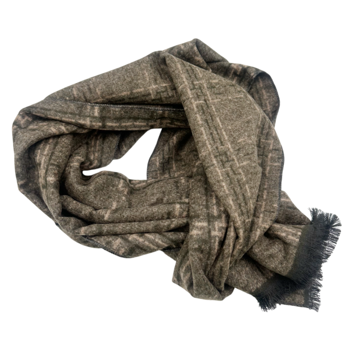 Esarfa barbati Cashmere BRADLEY, Bej/ Kaki, 30x180cm [1]