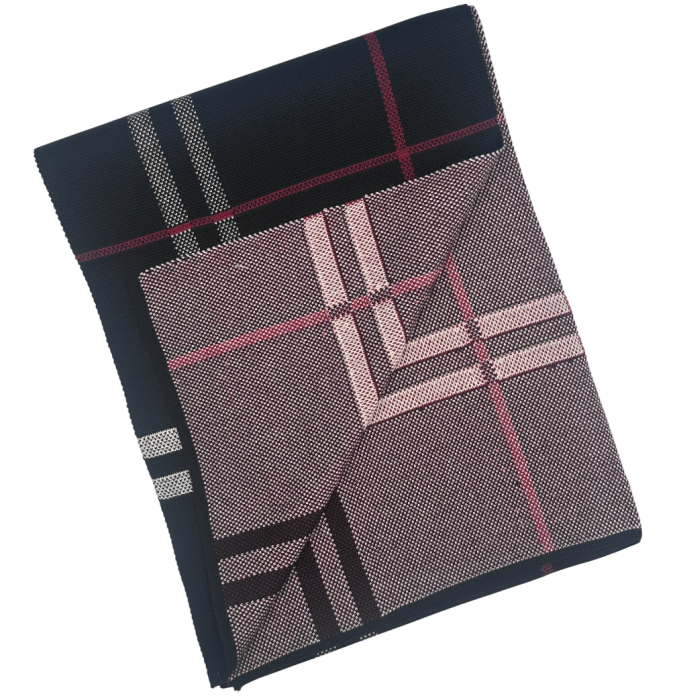 Esarfa barbati Cashmere CESARE, Negru, 36x180cm [4]