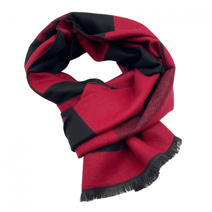 Esarfa barbati Cashmere CLAUDE, Rosu/ Negru [1]