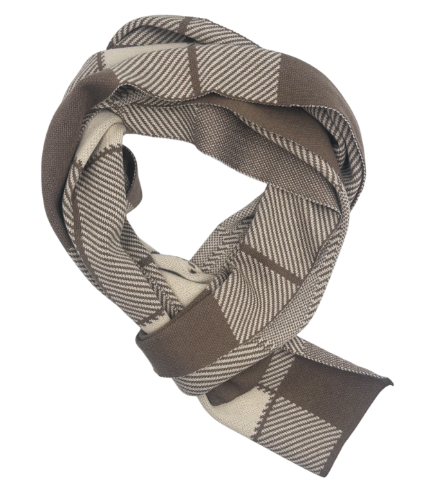 Esarfa barbati Cashmere DARIO, Maro/ Bej, 30x190cm [4]