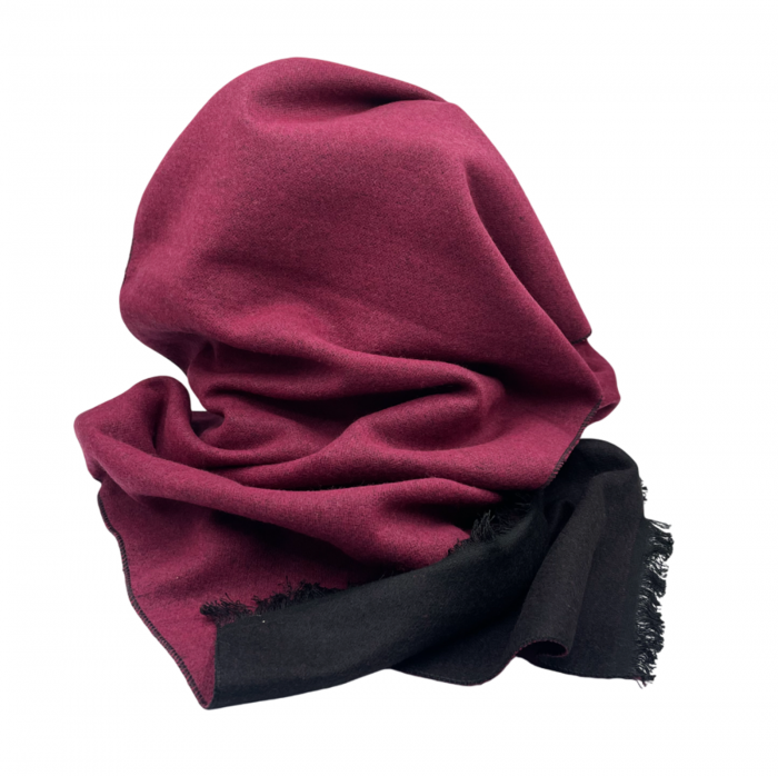 Esarfa barbati Cashmere Douglas, Negru/ Bordo [2]