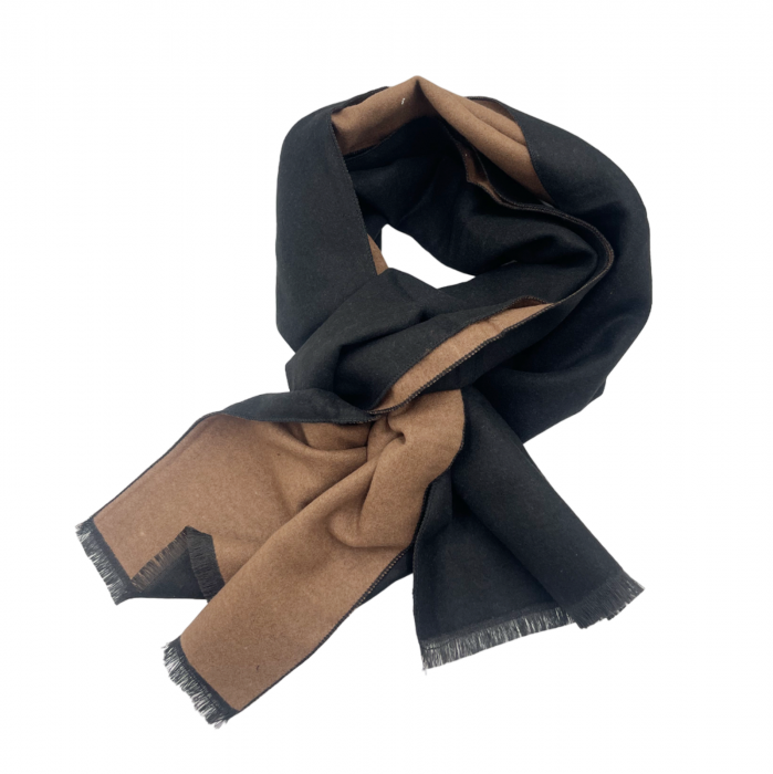 Esarfa barbati Cashmere DOUGLAS, Negru/ Maro [1]