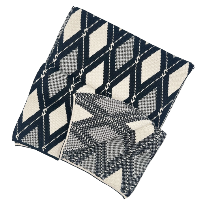 Esarfa barbati Casmir ARGYLE in carouri - neagra [2]