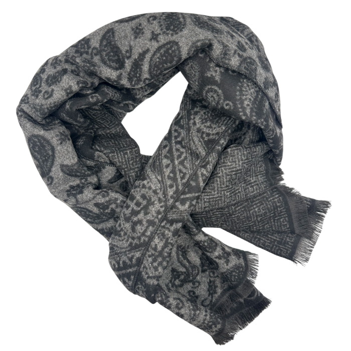Esarfa barbati Cashmere MONTCLAIR reversibila gri [3]