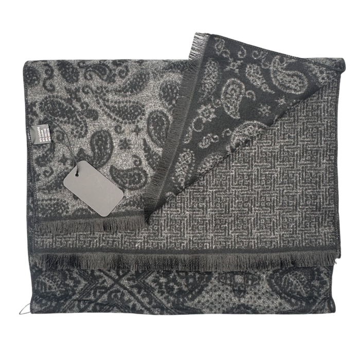Esarfa barbati Cashmere MONTCLAIR reversibila gri [2]