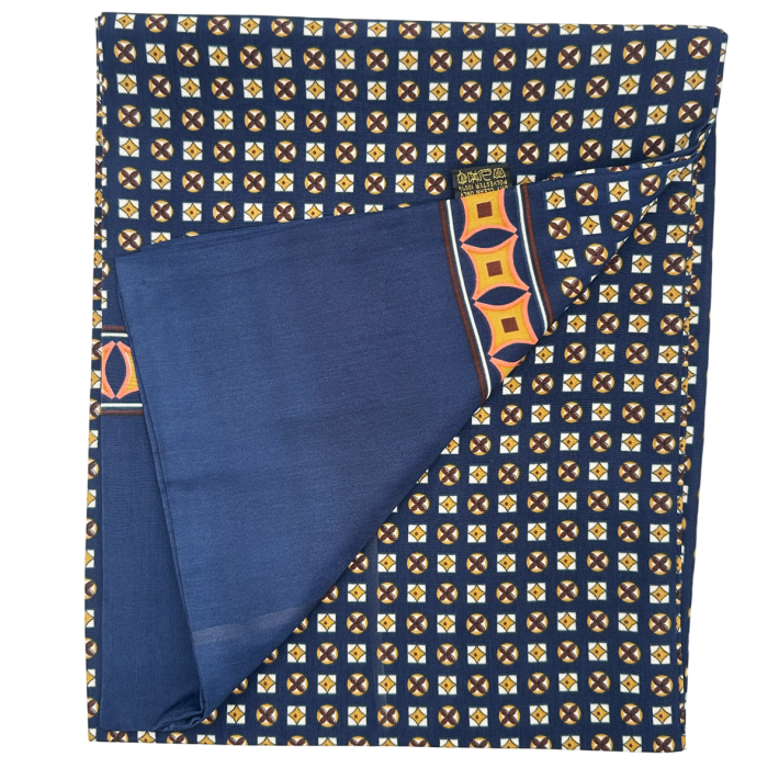 Esarfa barbati MILANO - Bleumarin cu model geometric galbe [2]
