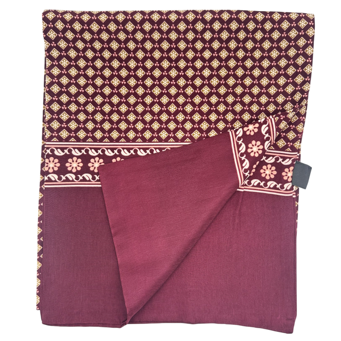 Esarfa barbati MONACO, Burgundy cu motive ornamentale [2]