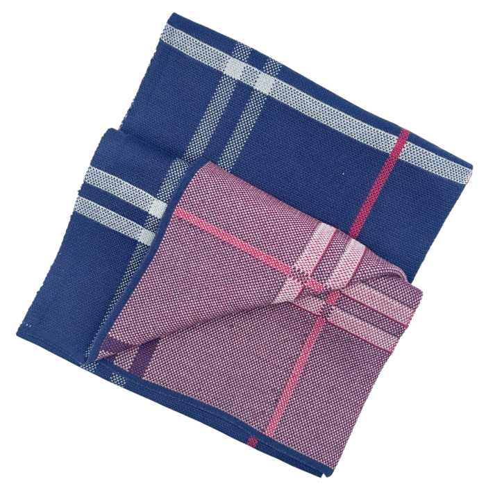 Esarfa barbati WINDSOR in carouri - Bleumarin, 30x190 cm [2]