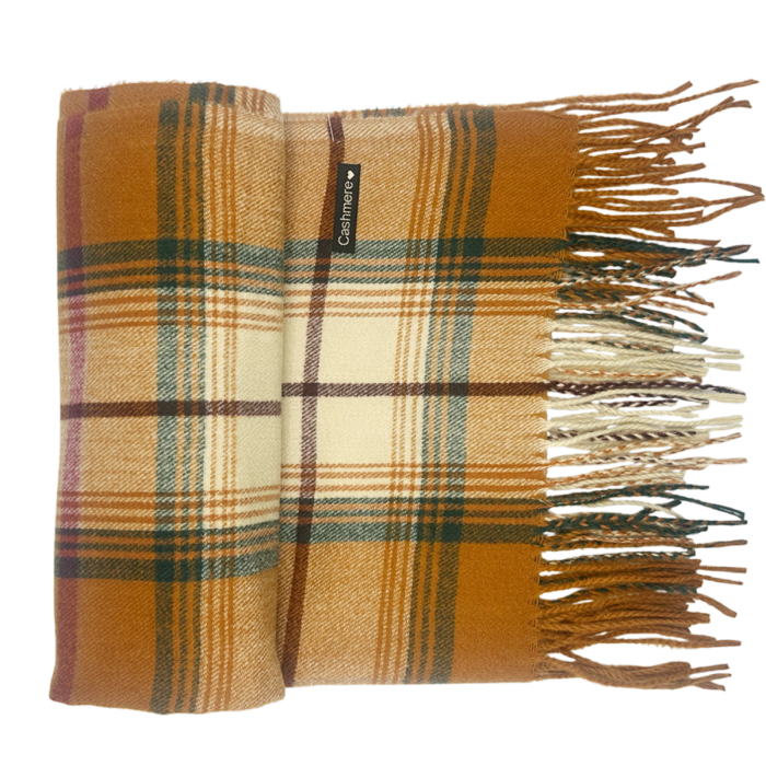 Esarfa Cashmere AUDREY, Aramiu Crem, 70x190cm [1]