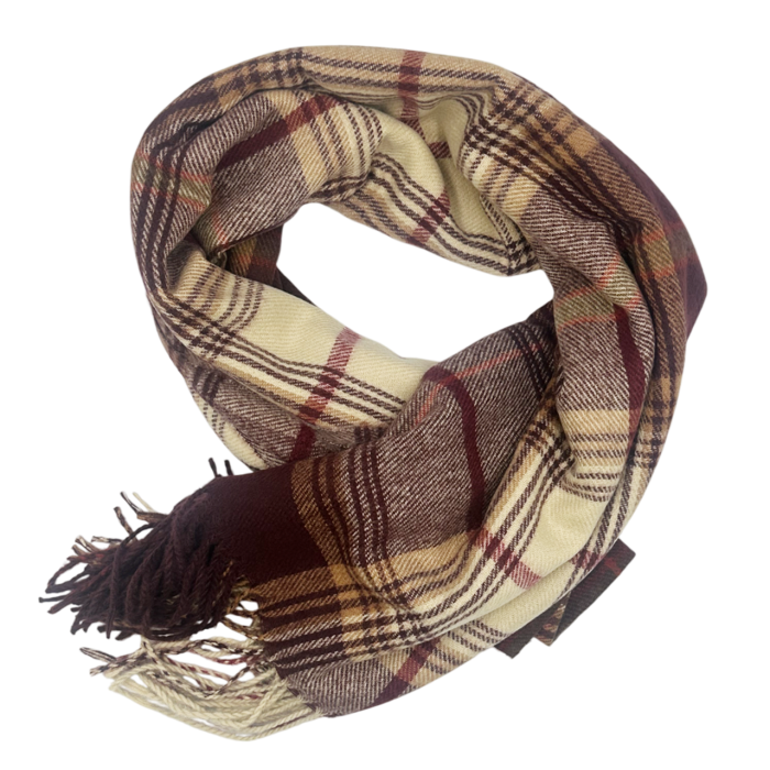 Esarfa Cashmere AUDREY, Maro/ Bej, 70x190cm [2]