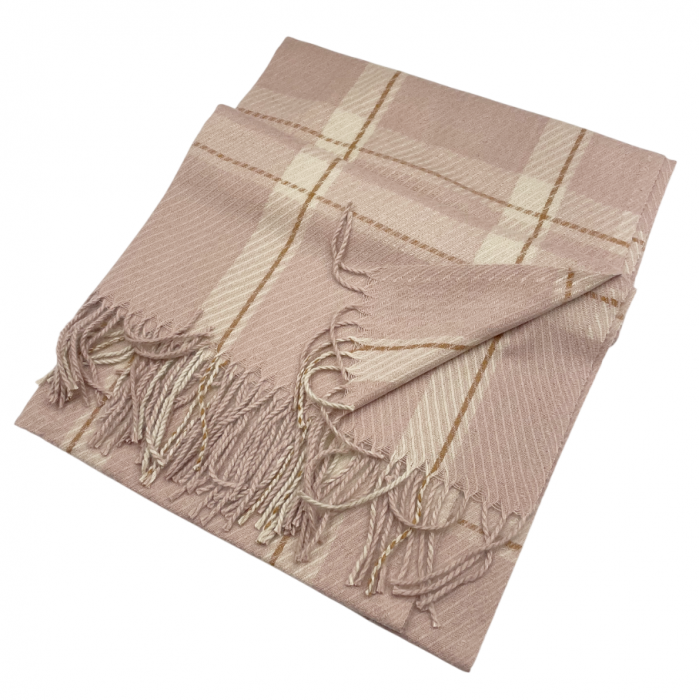 Esarfa Cashmere LICIA, Roz prafuit, 60x185cm [3]