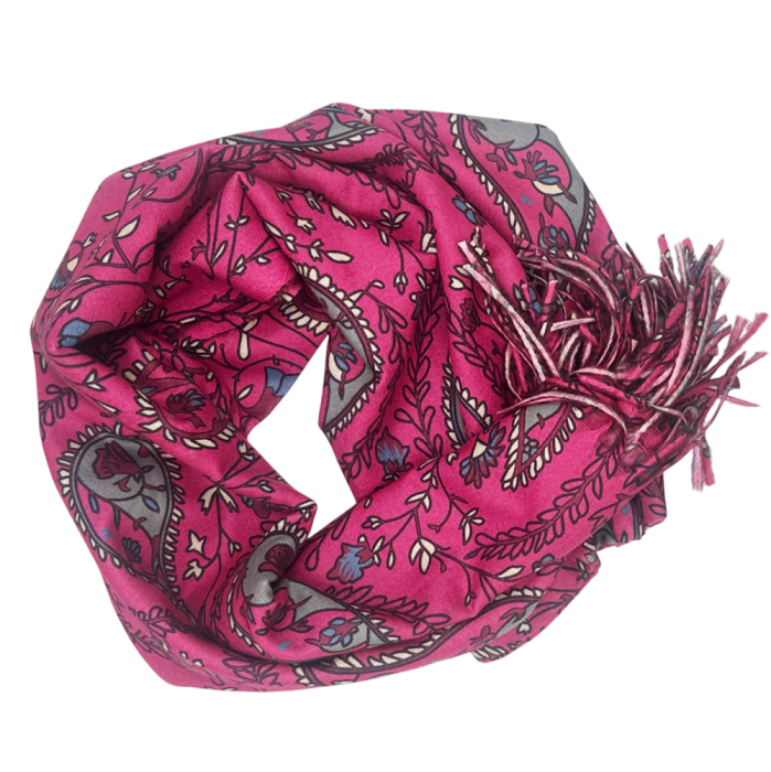 Esarfa cu 2 fete Cashmere DELILAH, Fuchsia [2]