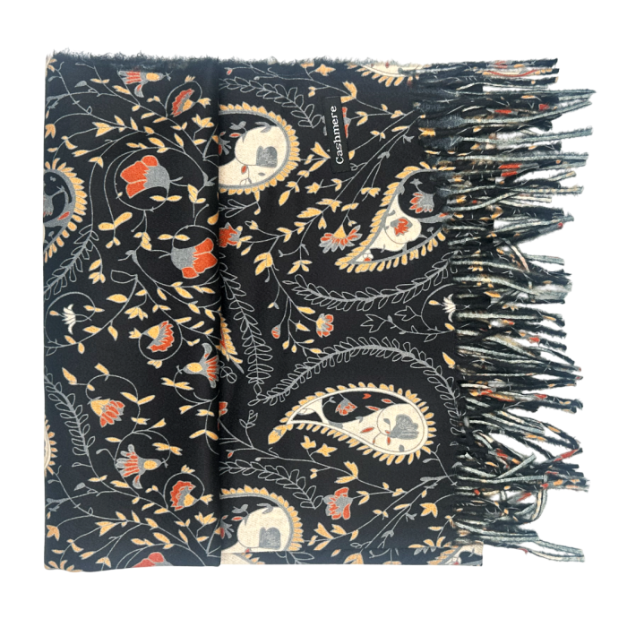 Esarfa Cashmere DELILAH, Negru, 70x180cm [1]